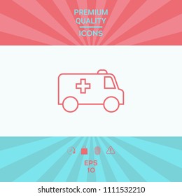 Ambulance line icon
