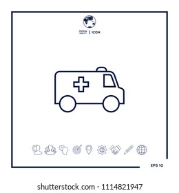 Ambulance line icon