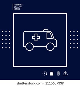 Ambulance line icon