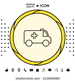 Ambulance line icon