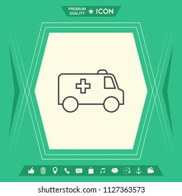 Ambulance line icon