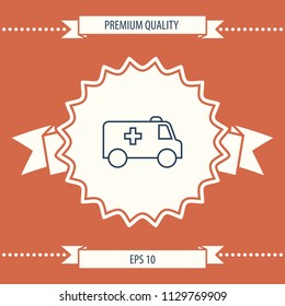 Ambulance line icon