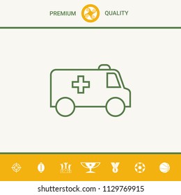 Ambulance line icon
