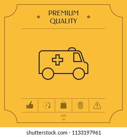 Ambulance line icon