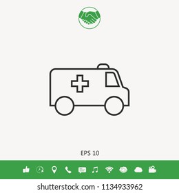 Ambulance line icon