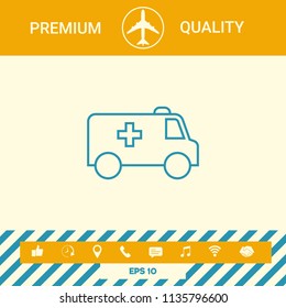 Ambulance line icon