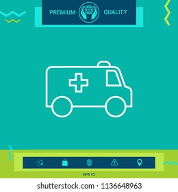 Ambulance line icon