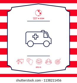 Ambulance line icon