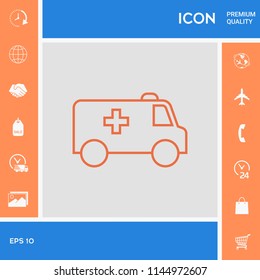 Ambulance line icon