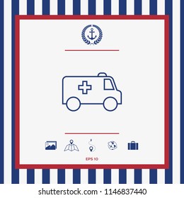 Ambulance line icon