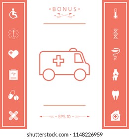 Ambulance line icon