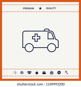 Ambulance line icon