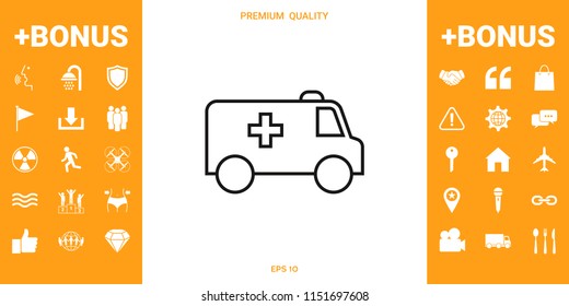 Ambulance line icon
