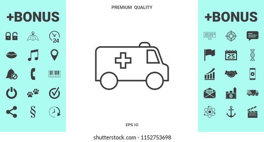 Ambulance line icon