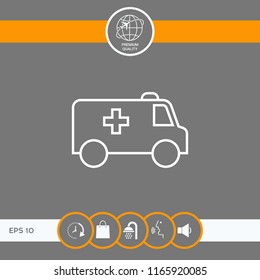 Ambulance line icon