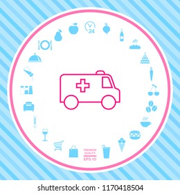 Ambulance line icon