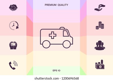 Ambulance line icon