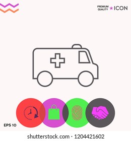 Ambulance line icon