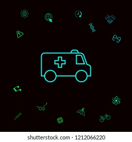 Ambulance line icon