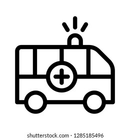 ambulance line icon