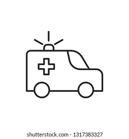 Ambulance line icon