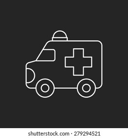 ambulance line icon