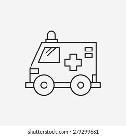 ambulance line icon