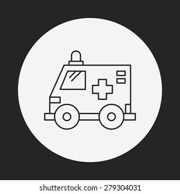 ambulance line icon
