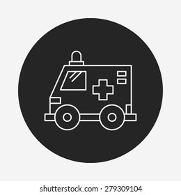 ambulance line icon