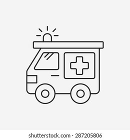 ambulance line icon