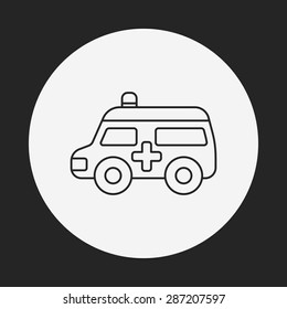 ambulance line icon