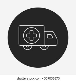 ambulance line icon