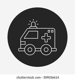 ambulance line icon
