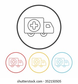 ambulance line icon