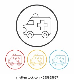 ambulance line icon