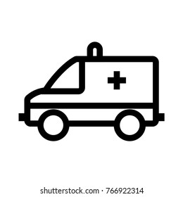 ambulance line icon