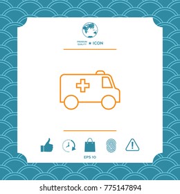 Ambulance line icon
