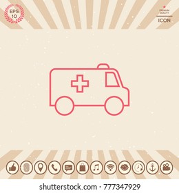 Ambulance line icon