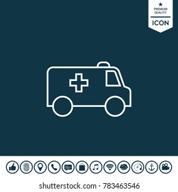 Ambulance line icon