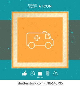 Ambulance line icon