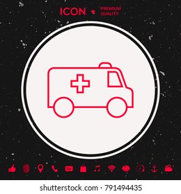 Ambulance line icon