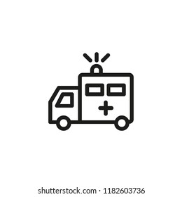Ambulance line icon. Car, vehicle, truck. Medicine concept. Can be used for topics like medical help, assistance, emergency