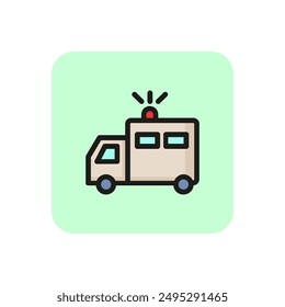 Ambulance line icon. Car, vehicle, truck. Medicine concept. Can be used for topics like medical help, assistance, emergency