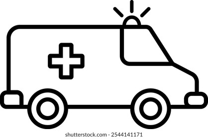 Ambulance line icon design, Ambulance  icon