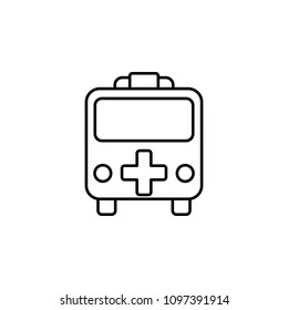 Ambulance line icon. Element of simple medicine icon for mobile concept and web apps. Thin line Ambulance icon can be used for web and mobile
