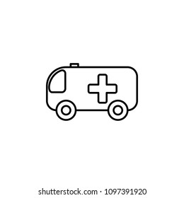 Ambulance line icon. Element of simple medicine icon for mobile concept and web apps. Thin line Ambulance icon can be used for web and mobile