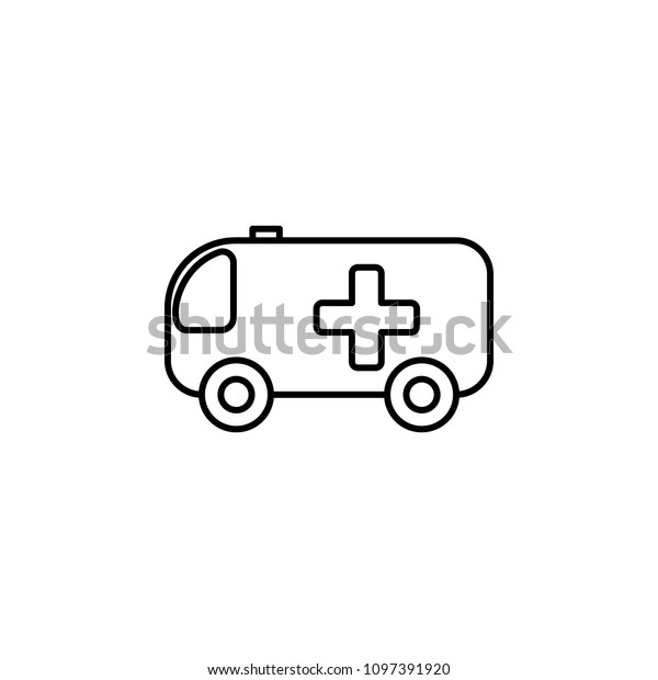 Ambulance line icon. Element of simple medicine\
icon for mobile concept and web apps. Thin line Ambulance icon can\
be used for web and\
mobile