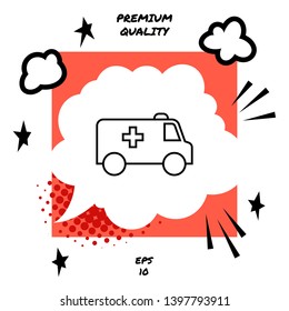 Ambulance line icon. Element for your design