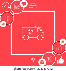 Ambulance line icon. Element for your design