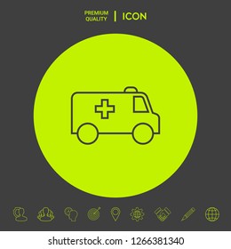 Ambulance line icon. Graphic elements for your design